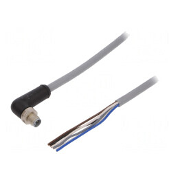 Cablu de conectare M12 unghi 3m IP67