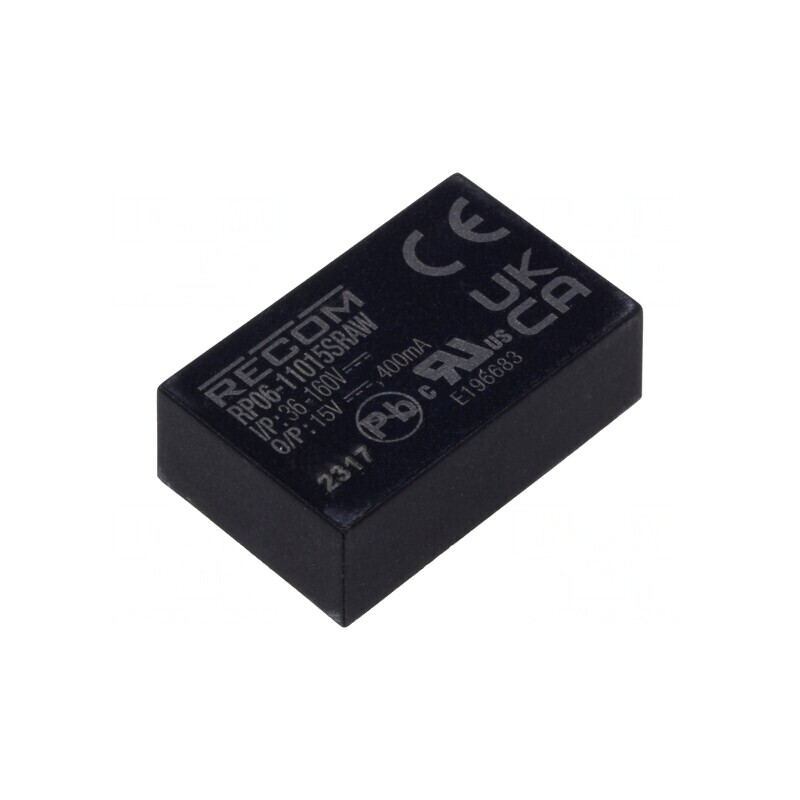 Convertor DC/DC 6W 36-160V la 15V 400mA DIP24 | Electronic-mag.ro | Componente Electronice