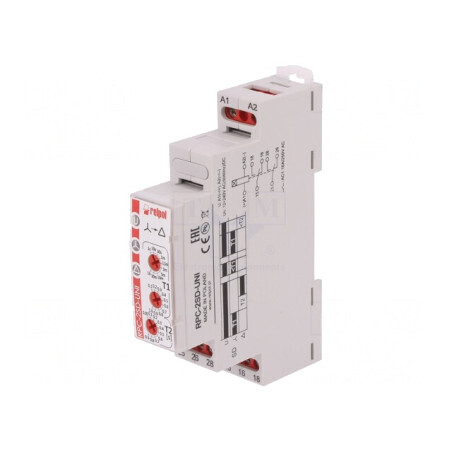 Timer Programabil DPDT 1s-1h, 12-240VAC/24VDC, RPC-2SD-UNI | Electronic-mag.ro | Componente Electronice