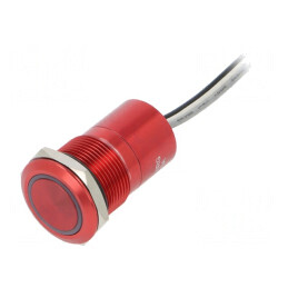 Comutator Capacitiv 2 Poz SPST-NC 0,01A 12VDC IP68 ON-(OFF) MC19MCRRG | Electronic-mag.ro | Componente Electronice