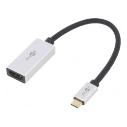 Adaptor HDCP 2.2 HDMI 2.1 USB C Mufă Aurită 0.15m | Electronic-mag.ro | Componente Electronice