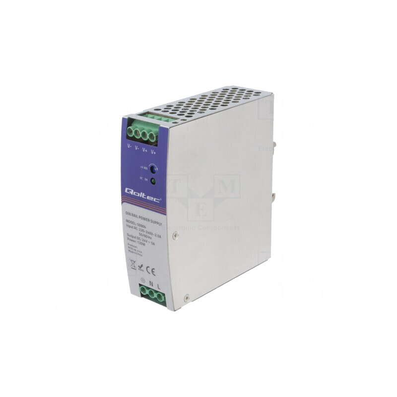 Alimentator Pulsatoriu pentru Șină DIN 120W 24V 5A IP20 | Electronic-mag.ro | Componente Electronice