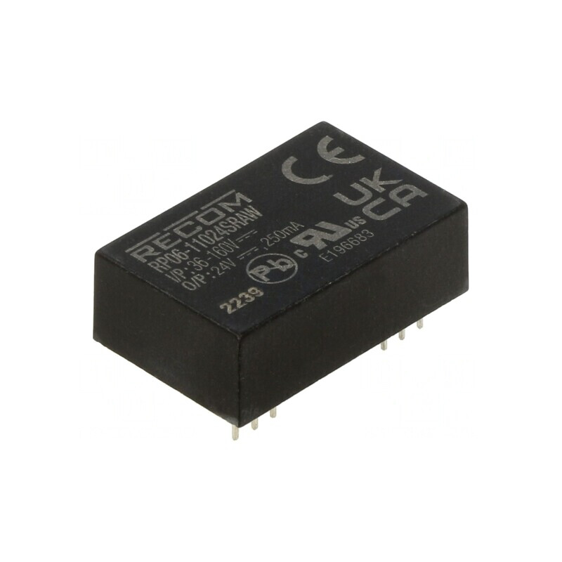 Convertor DC/DC 6W 36-160V la 24V 250mA DIP24 | Electronic-mag.ro | Componente Electronice