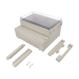 Carcasă montare pe perete ABS gri 256x217x132mm | Electronic-mag.ro | Componente Electronice