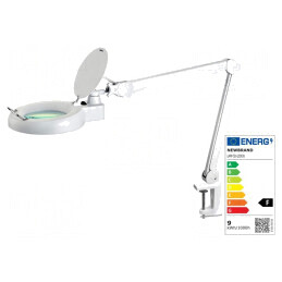 Lupă de Masă cu Iluminare LED 5dpt 127mm 9W 230V