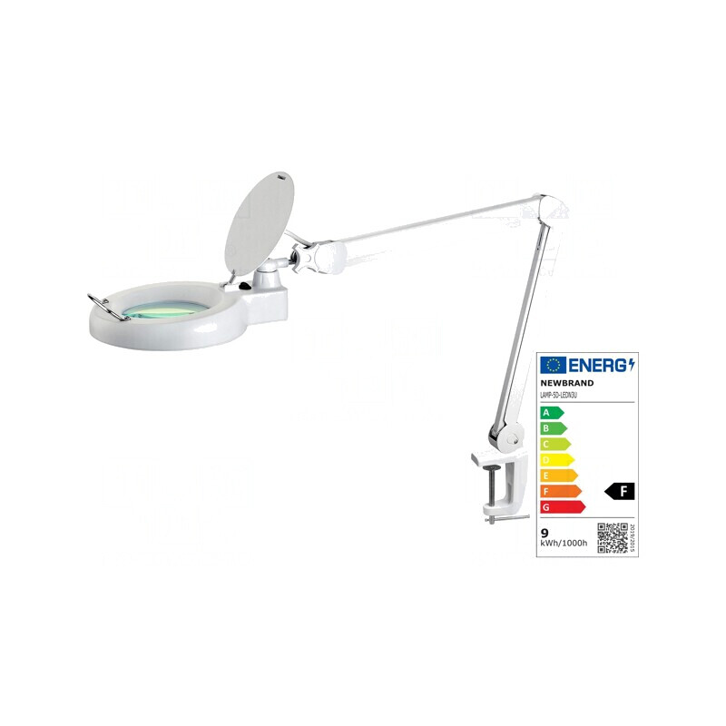 Lupă de Masă cu Iluminare LED 5dpt 127mm 9W 230V | Electronic-mag.ro | Componente Electronice