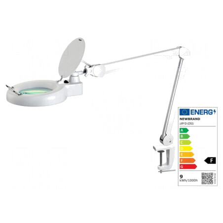 Lupă de Masă cu Iluminare LED 5dpt 127mm 9W 230V | Electronic-mag.ro | Componente Electronice