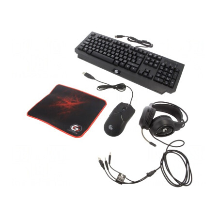Kit de gaming negru Jack 3,5mm USB HU layout cu cablu | Electronic-mag.ro | Componente Electronice