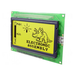 Afișaj LCD Grafic 128x64 Galben-Verde 93x70mm | Electronic-mag.ro | Componente Electronice