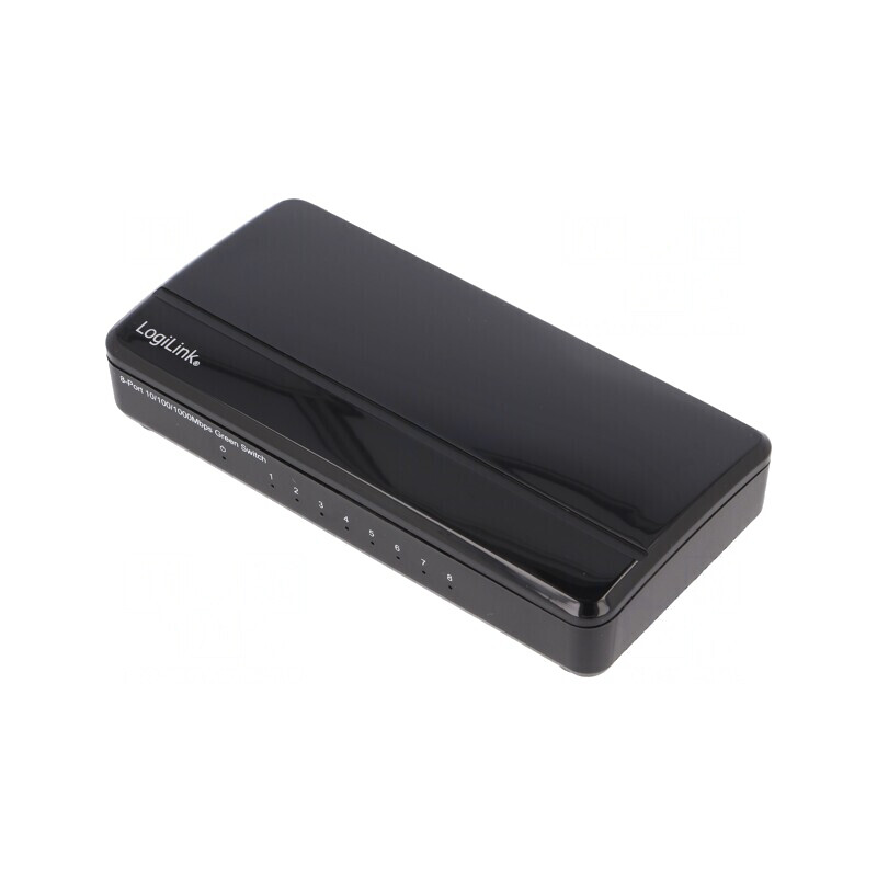 Switch Gigabit Ethernet Negru 8 Porturi RJ45 | Electronic-mag.ro | Componente Electronice