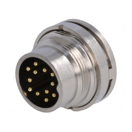 Conector M16 Soclu Tată Lipire PIN 12 3A 60V IP67