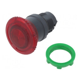 Comutator apăsare roșu 22mm IP20 | Electronic-mag.ro | Componente Electronice