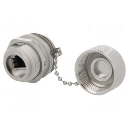 Soclu | adaptor | PIN: 8 | Cat: 6a | ecranat,cu capac de protecţie | 17-150154