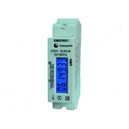 Contor Digital LCD Monofazat pentru Șină DIN | Electronic-mag.ro | Componente Electronice