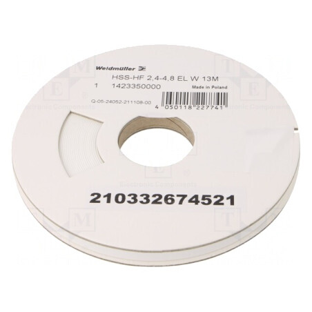 Manşon termocontractabil 4,8mm 13m alb fără adeziv | Electronic-mag.ro | Componente Electronice