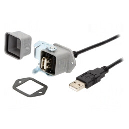 Cablu-adaptor USB A USB 2.0 IP65 3m | Electronic-mag.ro | Componente Electronice