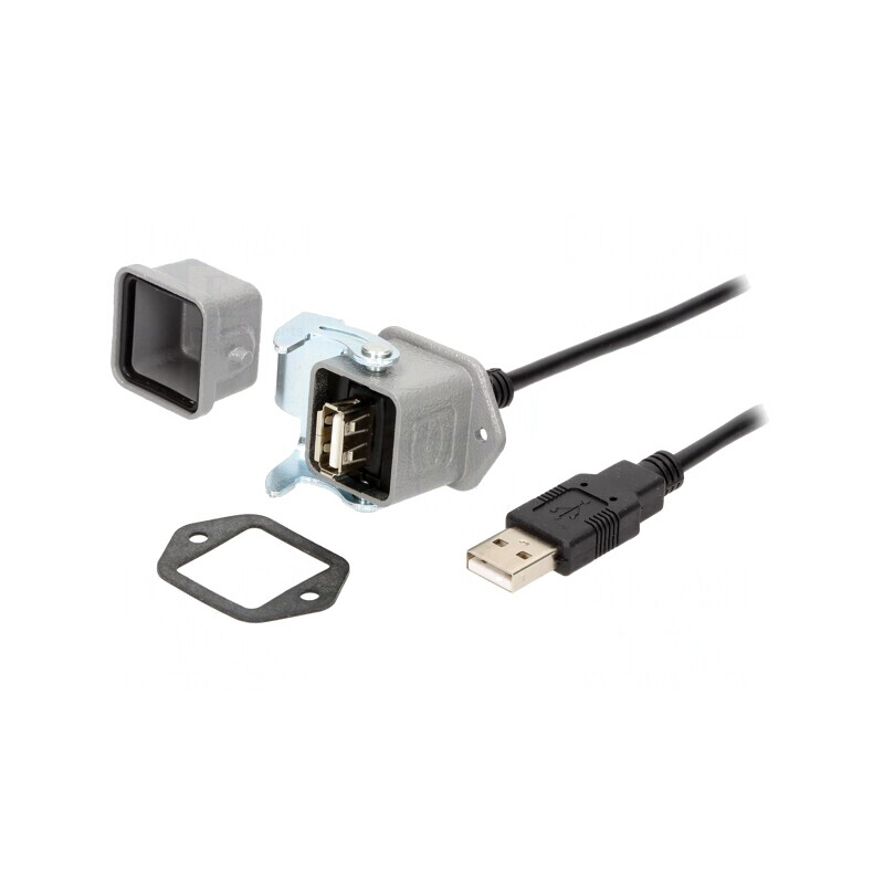 Cablu-adaptor USB A USB 2.0 IP65 3m | Electronic-mag.ro | Componente Electronice