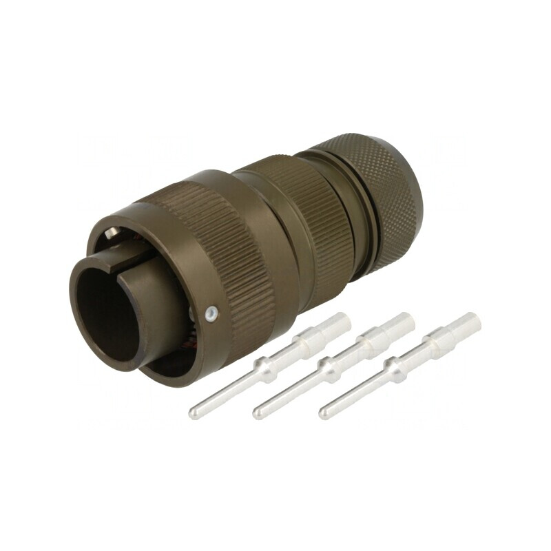 Conector militar 16 VG95234 mufă tată 3 pini oliv | Electronic-mag.ro | Componente Electronice