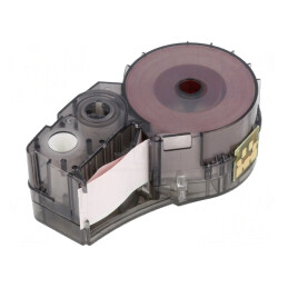 Bandă etichetare roșie 19,1mm x 6,4m text alb | Electronic-mag.ro | Componente Electronice