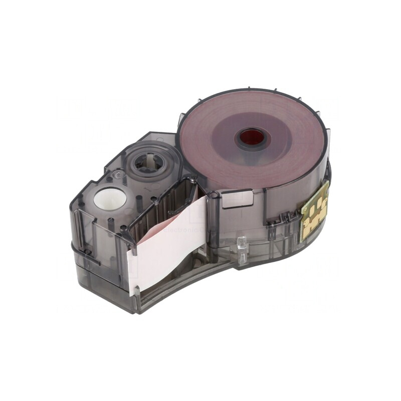 Bandă etichetare roșie 19,1mm x 6,4m text alb | Electronic-mag.ro | Componente Electronice