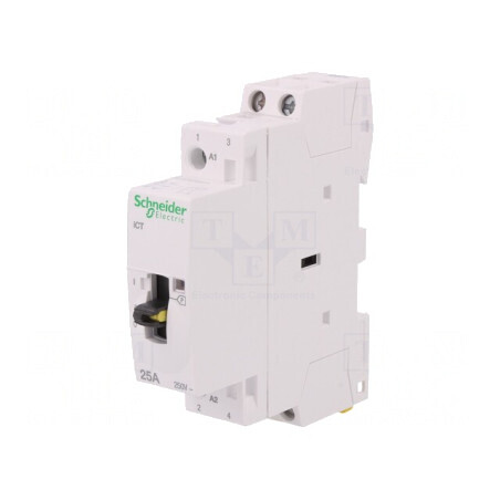 Contactor 2-polar 25A 24VAC NO IP20 | Electronic-mag.ro | Componente Electronice