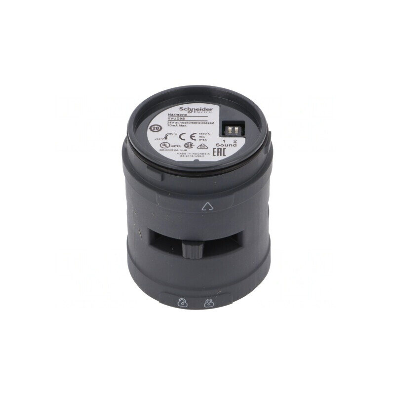 Semnalizator acustic negru 24V 24VAC IP54 Ø60mm | Electronic-mag.ro | Componente Electronice