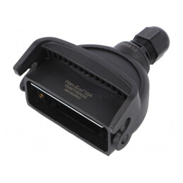 Carcasă pentru conectori HDC Han-Eco A 16A drept | Electronic-mag.ro | Componente Electronice