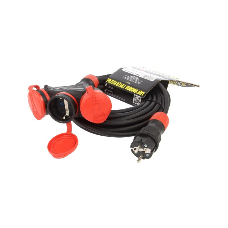 Prelungitor alimentare 10m 3 prize 16A negru | Electronic-mag.ro | Componente Electronice