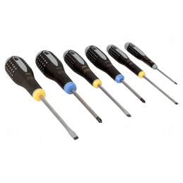 Set Șurubelnițe Pozidriv și Plate ERGO - 6 Buc. | Electronic-mag.ro | Componente Electronice