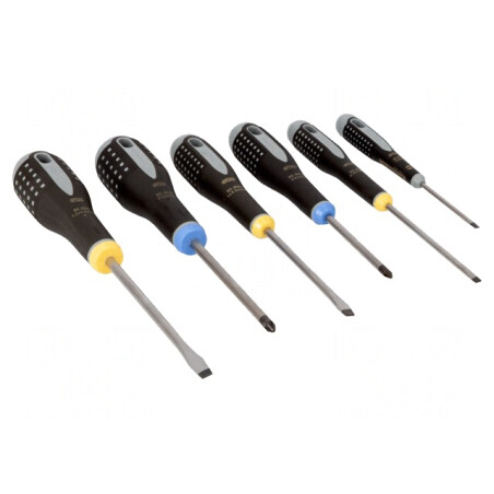 Set Șurubelnițe Pozidriv și Plate ERGO - 6 Buc. | Electronic-mag.ro | Componente Electronice