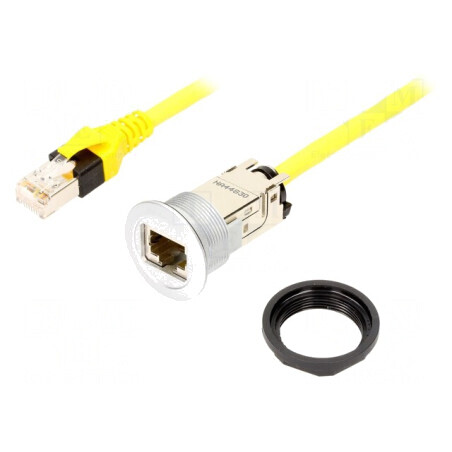 Soclu RJ45 22mm IP20 Argintiu | Electronic-mag.ro | Componente Electronice