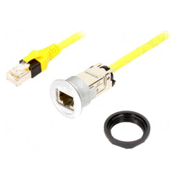 Soclu RJ45 22mm IP20 Argintiu | Electronic-mag.ro | Componente Electronice