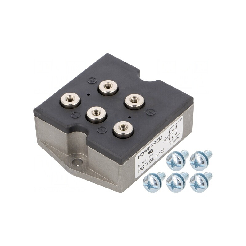 Trifazat Punte Redresoare 1,2kV 58A 670A PSD 55/12 | Electronic-mag.ro | Componente Electronice Trifazat Punte Redresoare 1,2kV 58A 670A PSD 55/12 | Electronic-mag.ro | Componente Electronice