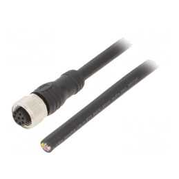 Cablu M12 Drept 8 PIN 6m PVC 80°C