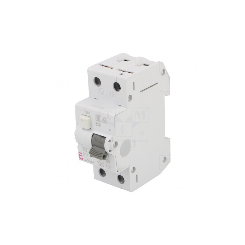 Întrerupător RCBO 10A 30mA Poli 2 230/400VAC IP20 | Electronic-mag.ro | Componente Electronice