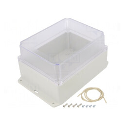 Carcasă universală cu lame de fixare, 146x186x110mm | Electronic-mag.ro | Componente Electronice