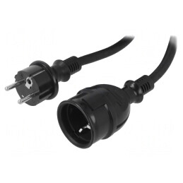 Prelungitor electric 15m 3x2,5mm2 negru 16A | Electronic-mag.ro | Componente Electronice