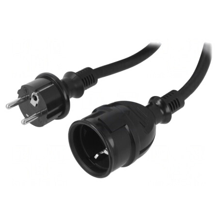 Prelungitor electric 15m 3x2,5mm2 negru 16A | Electronic-mag.ro | Componente Electronice