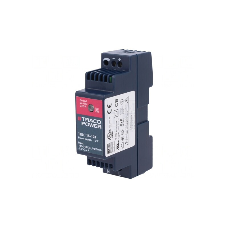 Alimentator 15W 24VDC pentru Şină DIN | Electronic-mag.ro | Componente Electronice