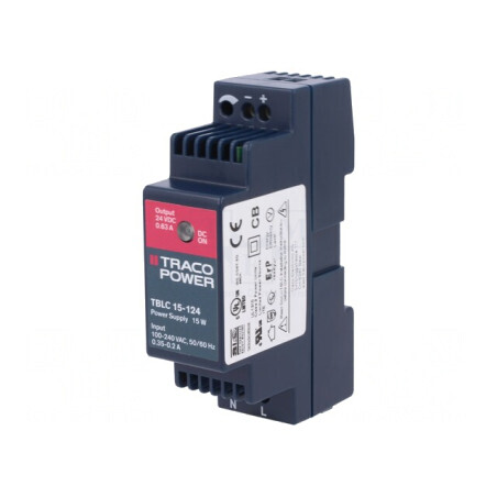 Alimentator 15W 24VDC pentru Şină DIN | Electronic-mag.ro | Componente Electronice