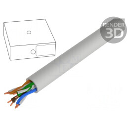 Cablu U/UTP Cat 5e Cu 100m Gri | Electronic-mag.ro | Componente Electronice