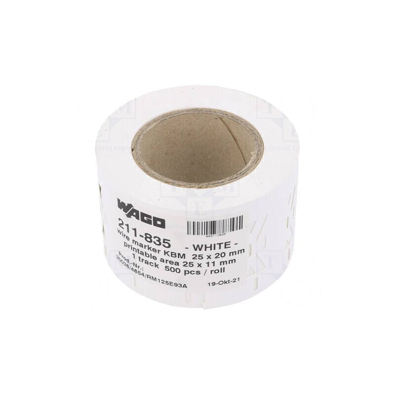 Etichetă Albă 10x25 mm cu Orificiu | Electronic-mag.ro | Componente Electronice
