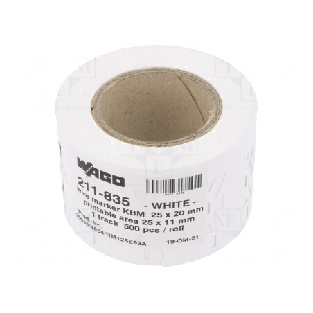Etichetă Albă 10x25 mm cu Orificiu | Electronic-mag.ro | Componente Electronice