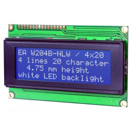 Afișaj LCD Alfanumeric 20x4 Albastru 98x60mm | Electronic-mag.ro | Componente Electronice