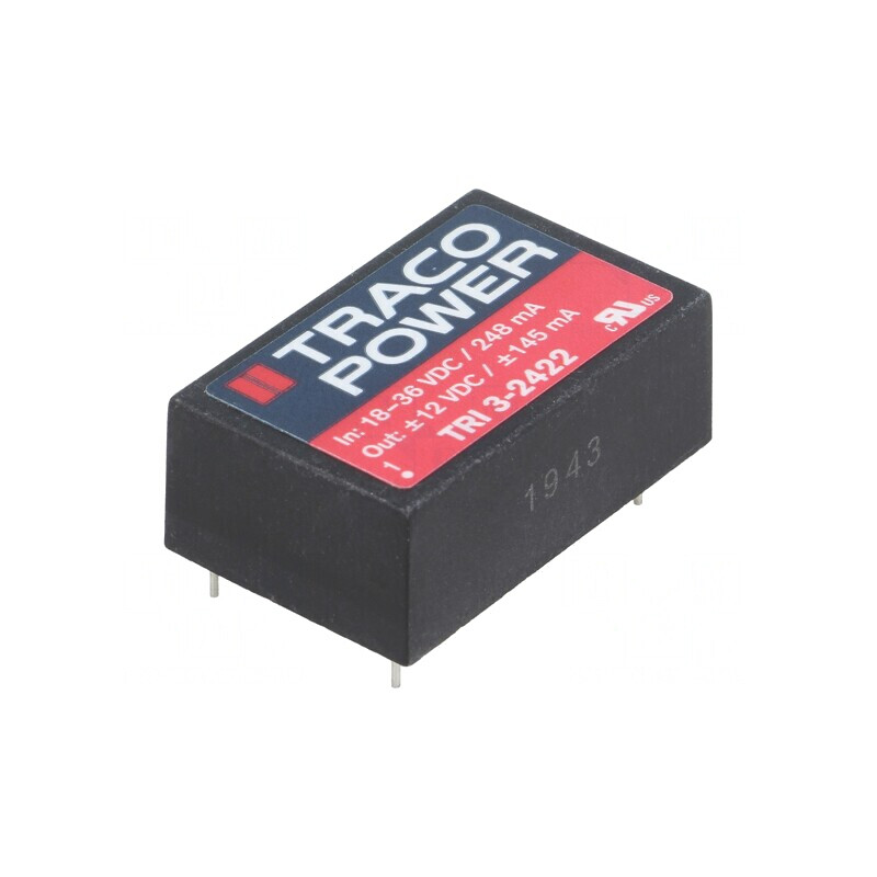 Convertor DC/DC 3,5W 18-36V la 12V/-12V TRI 3-2422 | Electronic-mag.ro | Componente Electronice Convertor DC/DC 3,5W 18-36V la 12V/-12V TRI 3-2422 | Electronic-mag.ro | Componente Electronice
