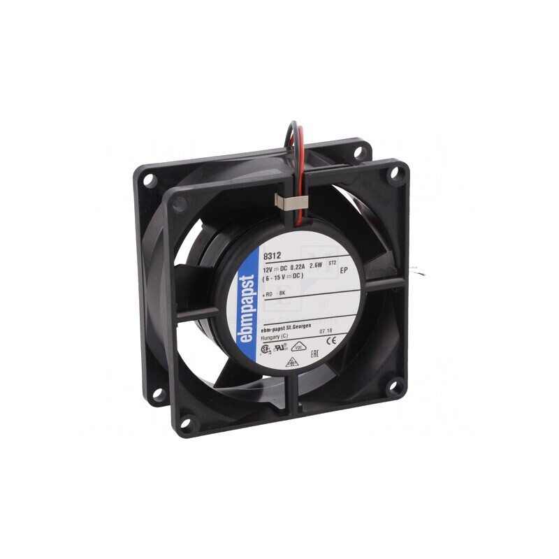 Ventilator axial 12V 80x80x32mm 54m3/h 36dBA cu rulment | Electronic-mag.ro | Componente Electronice