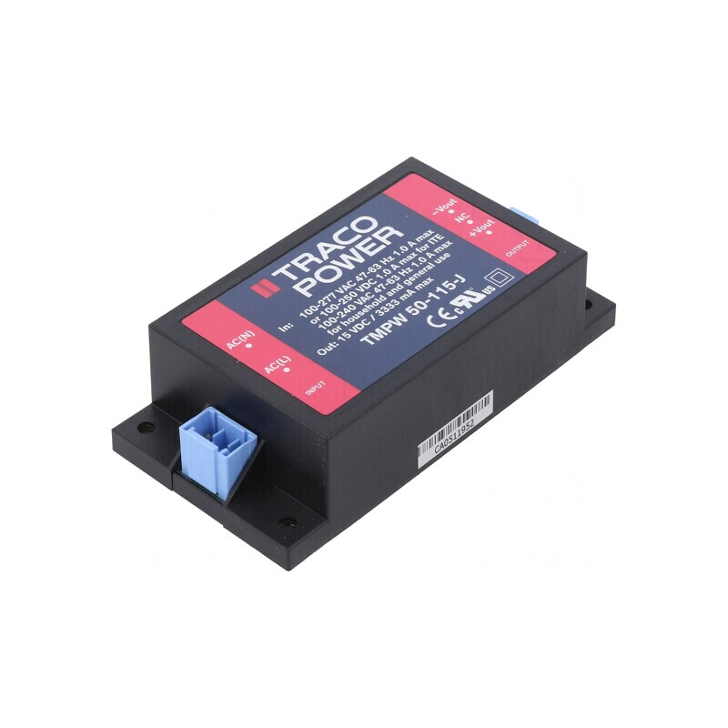 Alimentator Încastrabil 50W 15VDC 3333mA | Electronic-mag.ro | Componente Electronice