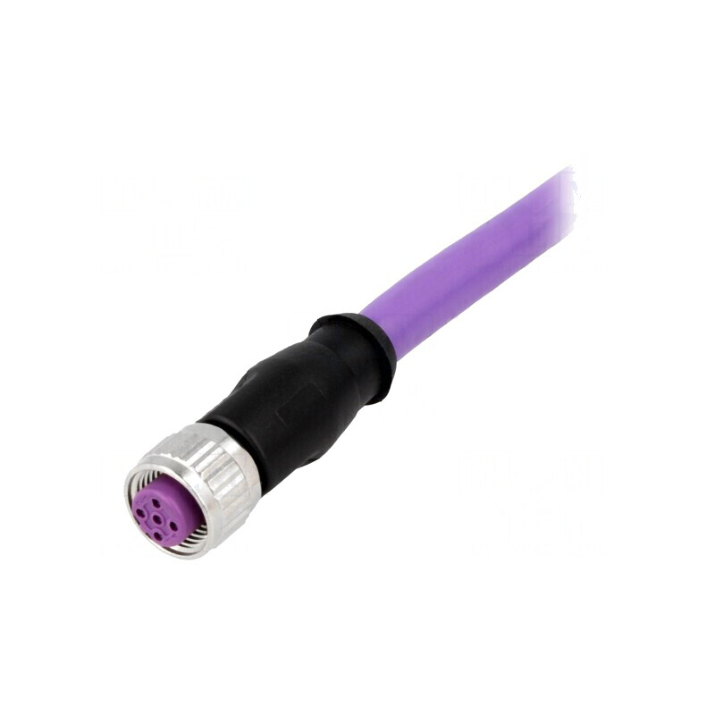 Mufă M12 4 PIN Mamă Profibus 5m PVC Drept | Electronic-mag.ro | Componente Electronice