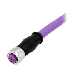 Mufă M12 4 PIN Mamă Profibus 5m PVC Drept | Electronic-mag.ro | Componente Electronice
