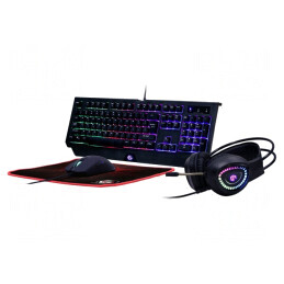 Kit de Gaming Negru Jack 3.5mm USB A RU Layout | Electronic-mag.ro | Componente Electronice